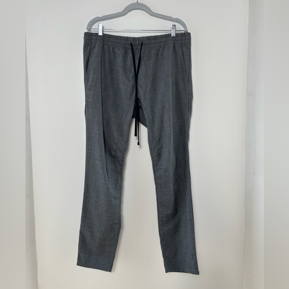 Pacsun Men's Plaid Joggers Slim Leg Size L Tapered Fit Comfort